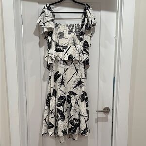 FARM Rio Black and White Maxi Sundress